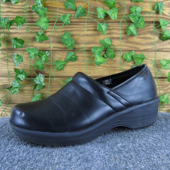 Safe T Step Women's Comfort Clog Black Synthetic‎ Sz 9.5 Medium Gently Used 2025 - Picture 1 of 6